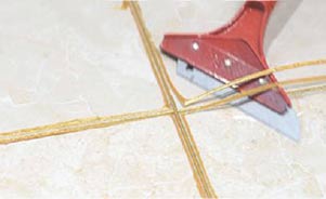 Application to smooth tile area
